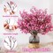 Pink Fake Flowers Artificial Flowers, 5 Pcs Real Touch Silk Flowers Faux Artificial Flowers for Decorations, Babys Breath Artificial Flowers Bulk for Spring Decor Floral Arrangement